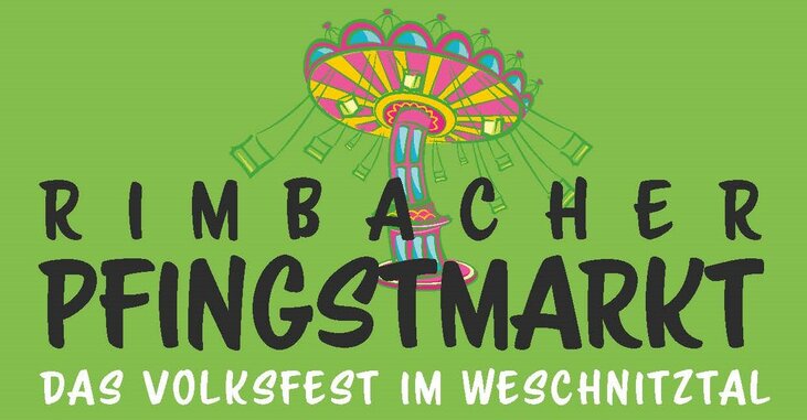 Logo des Pfingstmarkt Rimbach - Kettenkarusell auf grünem Grund