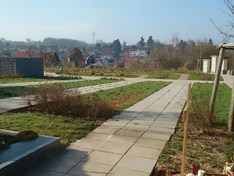 Blick vom neuen Teil auf die Erweiterungsfläche