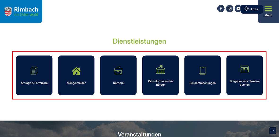Weiterführende Links auf Website