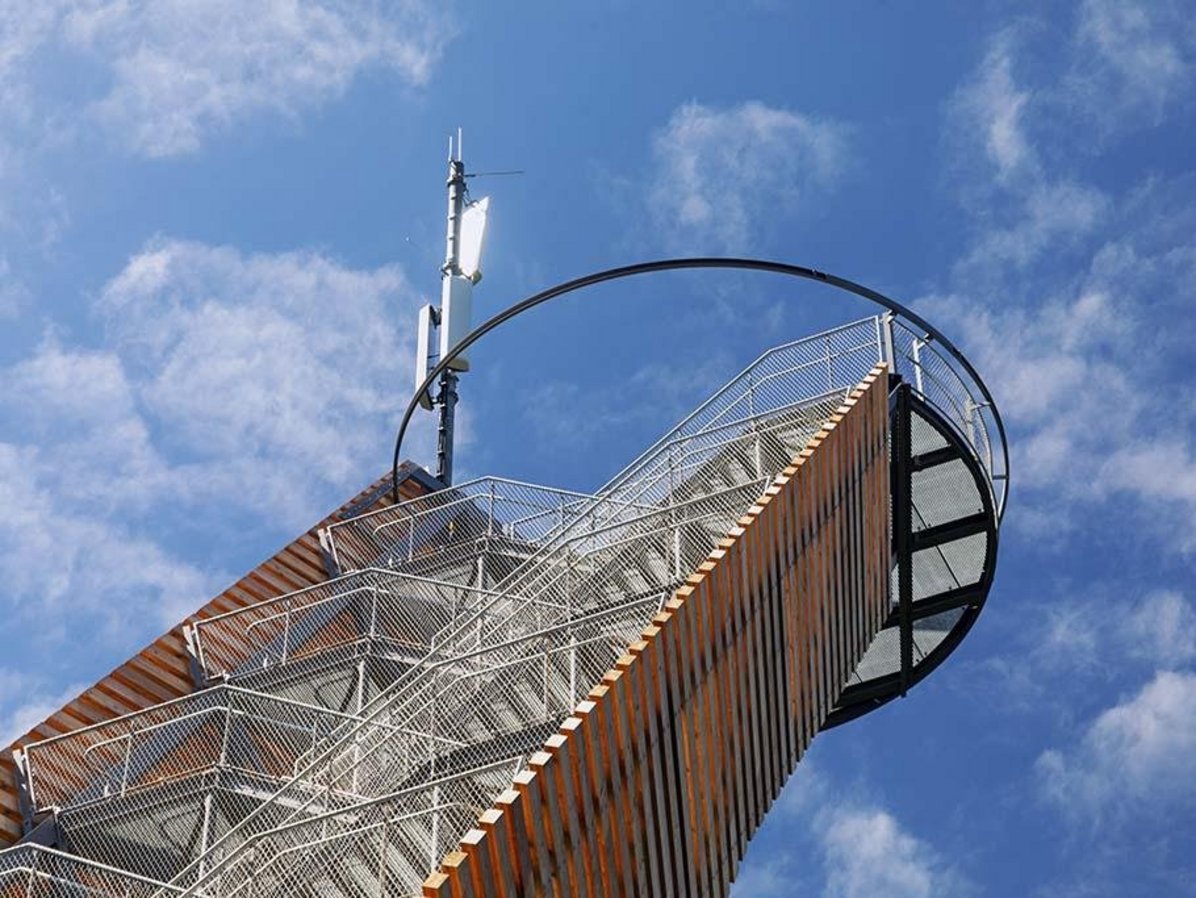 Trommturm Rimbach, die runde Plattform an der Spitze