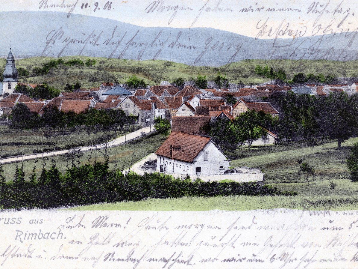 Faselstall (1906 - colorierte Postkarte)
