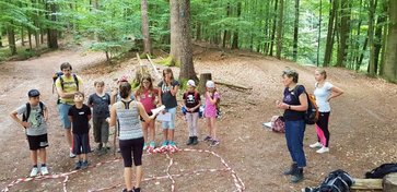 Gruppenfoto im Wald