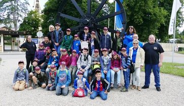 Gruppenfoto am Salzbergwerk