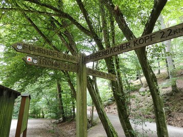 Beschilderung Wanderwege Tränke